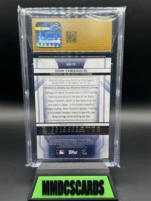 2020 Bowman Sterling - Rookies Shun Yamaguchi #BSR-75 Black Atomic Refractor /10