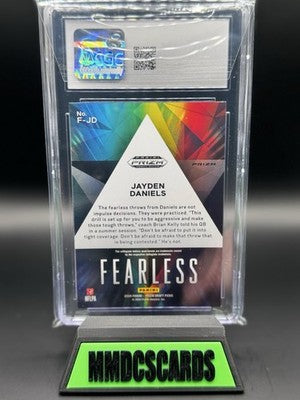 2024 Panini Prizm Draft Picks - Fearless Jayden Daniels #F-JD Red Ice Prizm (RC)