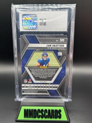 2025 Panini Mosaic - Rookies Cam Skattebo #305 Red & White Stripe Prizm (RC)