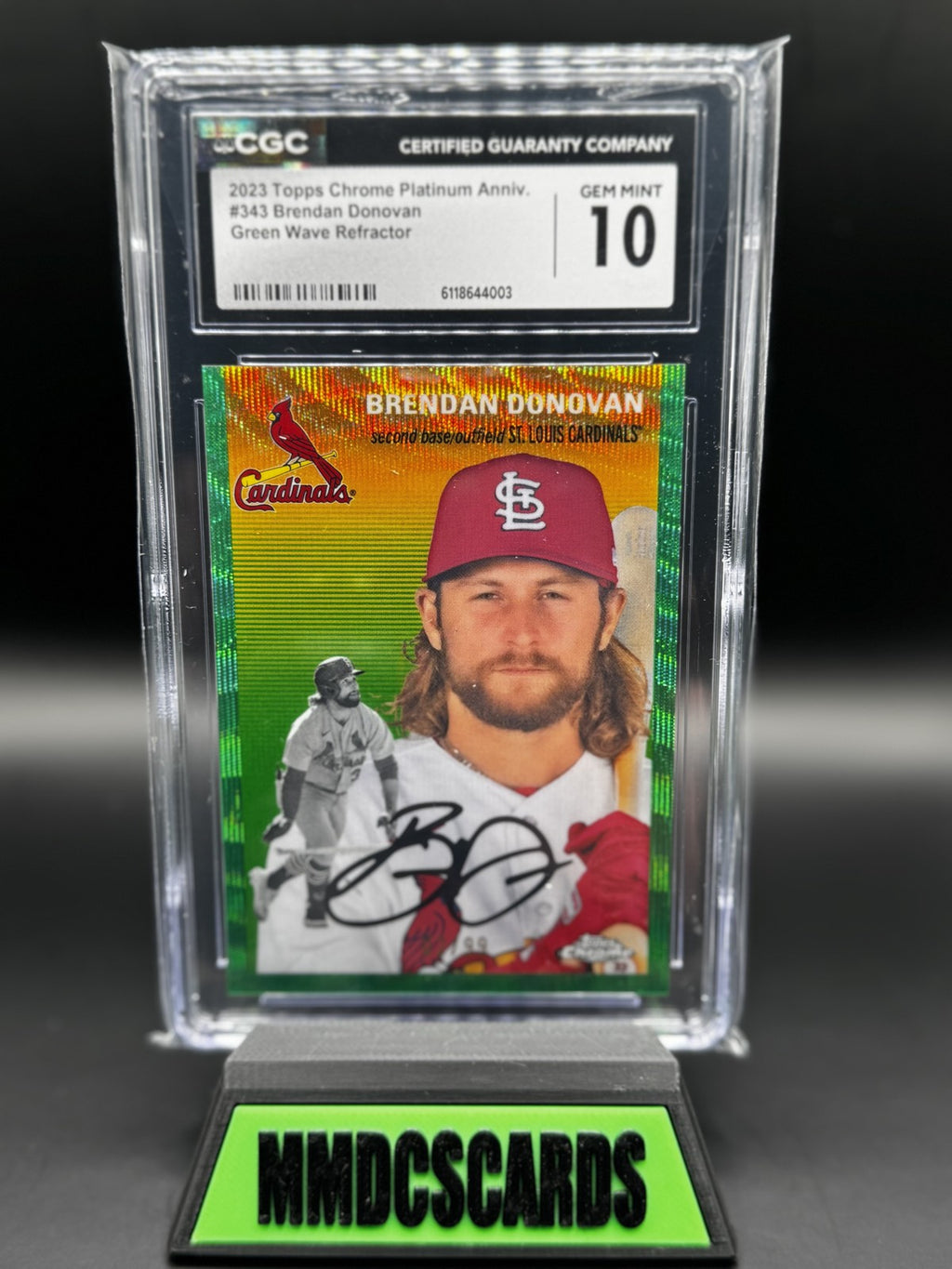 2023 Topps Chrome Platinum Anniversary - Brendan Donovan #343 Green Wave