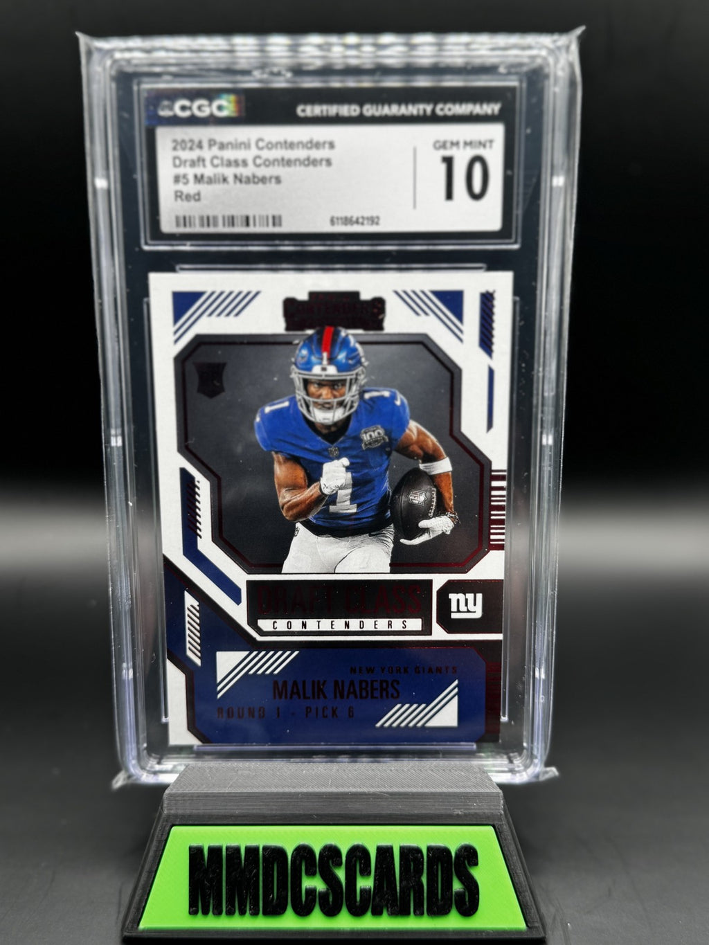 2024 Panini Contenders - Draft Class Contenders Malik Nabers #5 Red (RC)