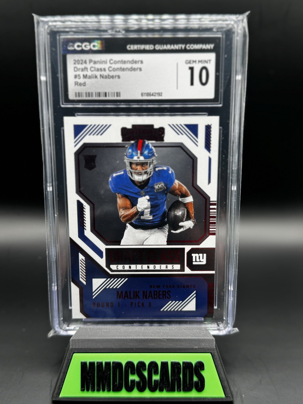 2024 Panini Contenders - Draft Class Contenders Malik Nabers #5 Red (RC)