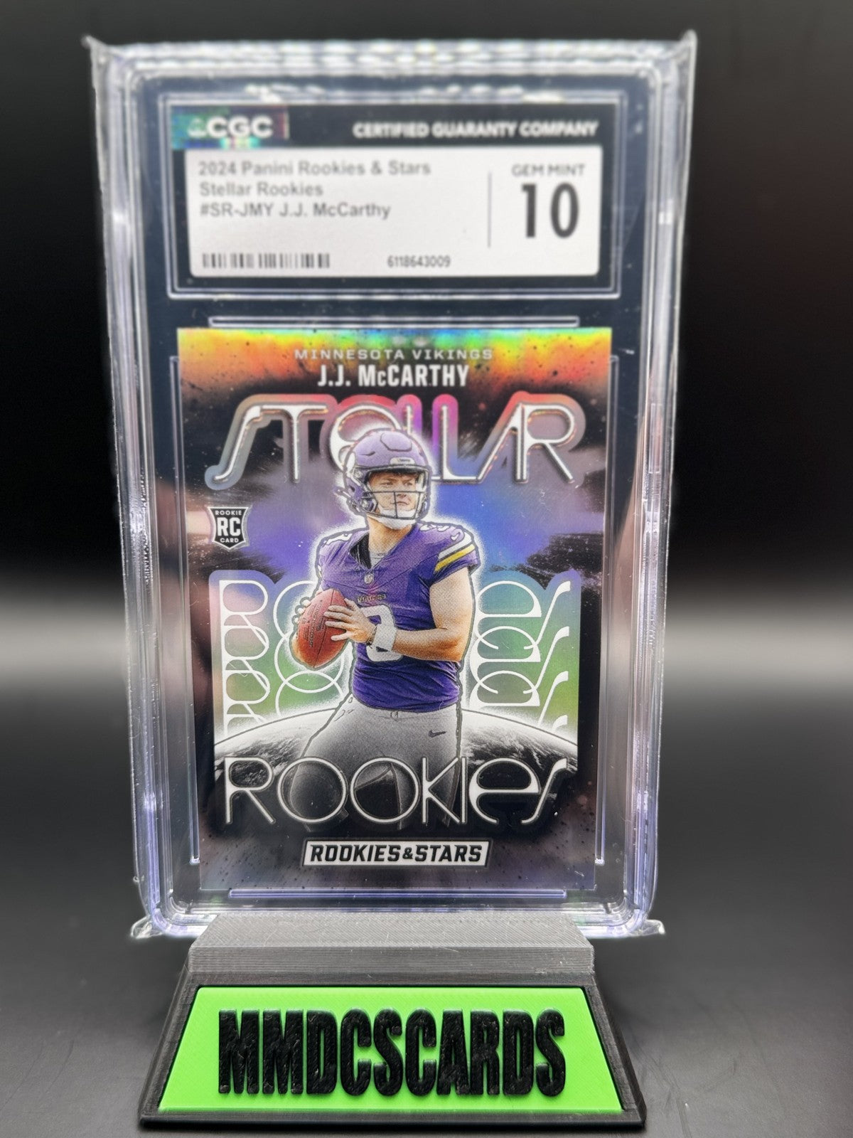 2024 Panini Rookies & Stars - Stellar Rookies J.J. McCarthy #SR-JMY Silver (RC)