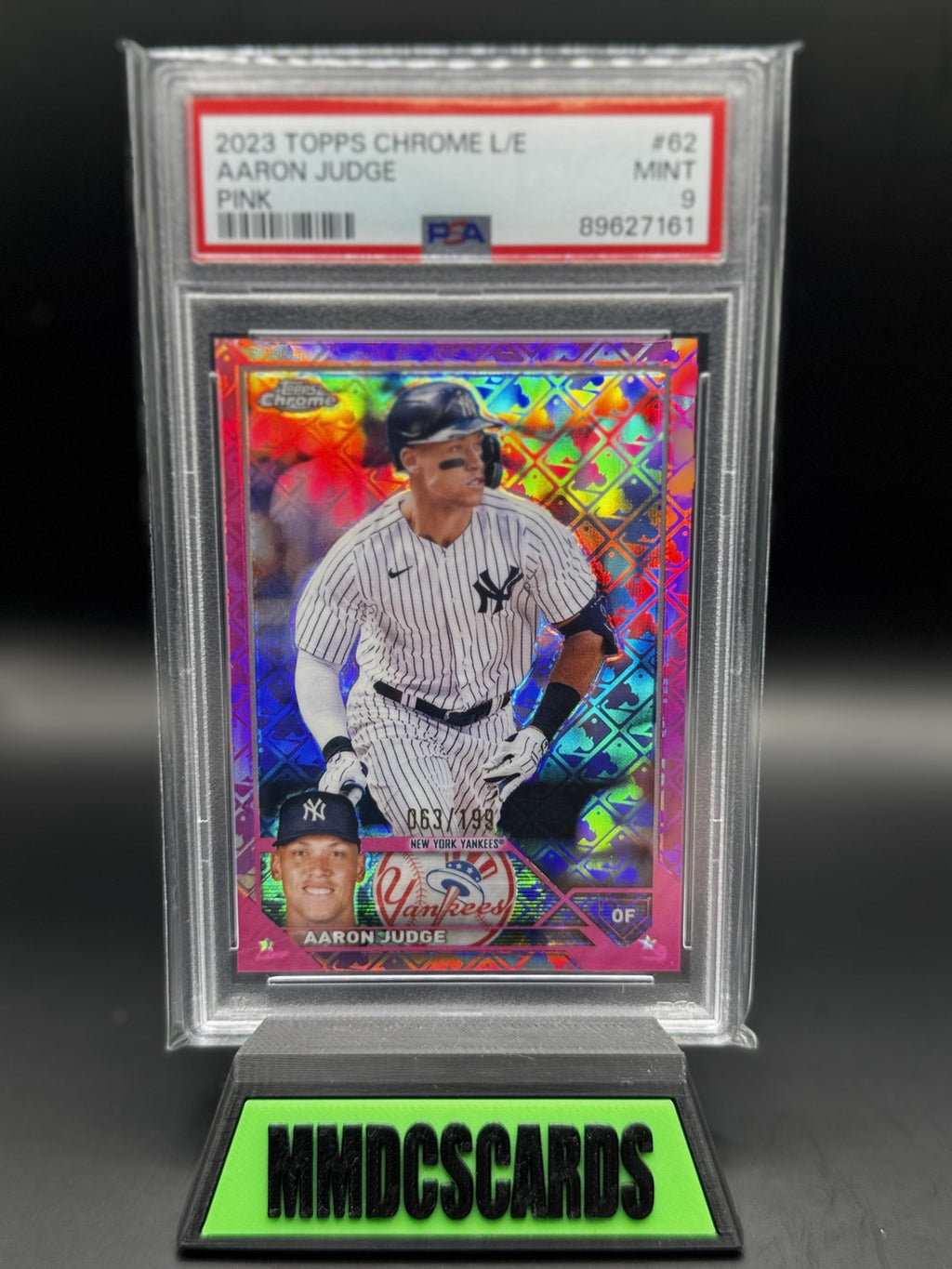 2023 Topps Chrome Logofractor Edition - Aaron Judge #62 Pink Refractor /199